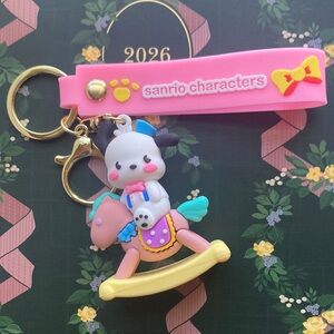 Pochacco on Rocking Horse Keychain